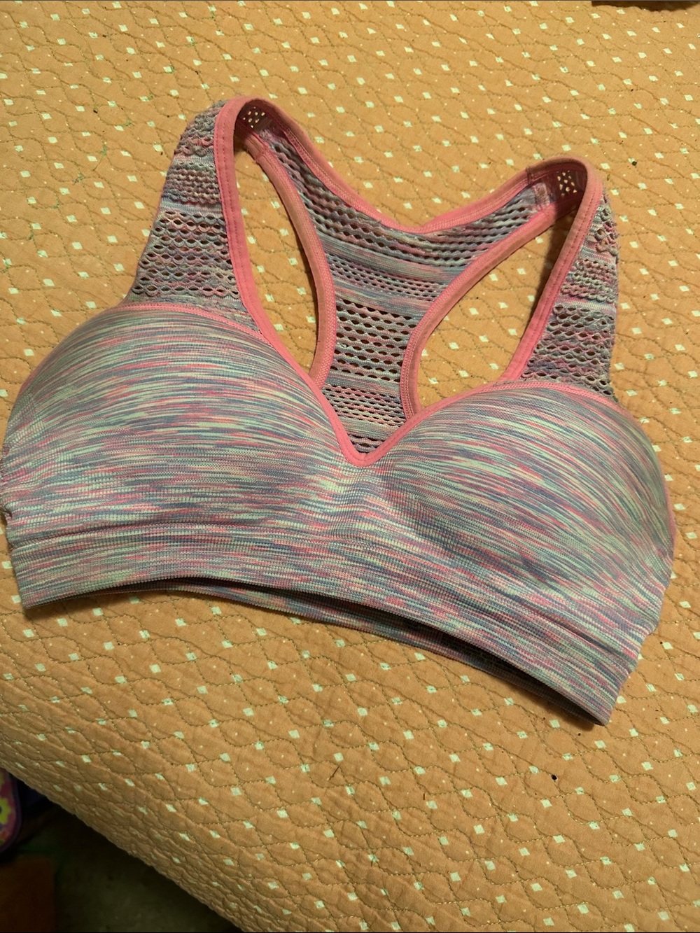 PINK VS Striped Racerback Sports Bra